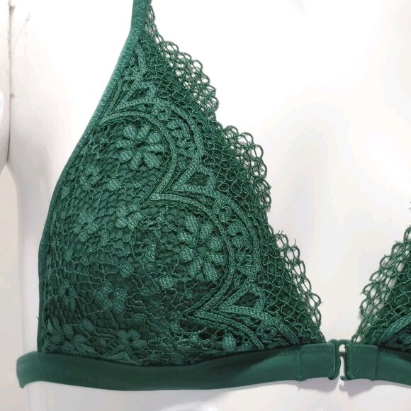 Victoria's Secret Front-Close Bralette in Emerald Green Size M - Picture 3 of 11